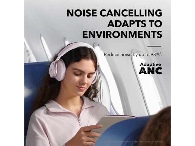 Soundcore by Anker, Space One, Active Noise Cancelling Headphones, 2X Stronger Voice Reduction, 40H ANC Playtime, App Control,LDAC Hi-Res Wireless...