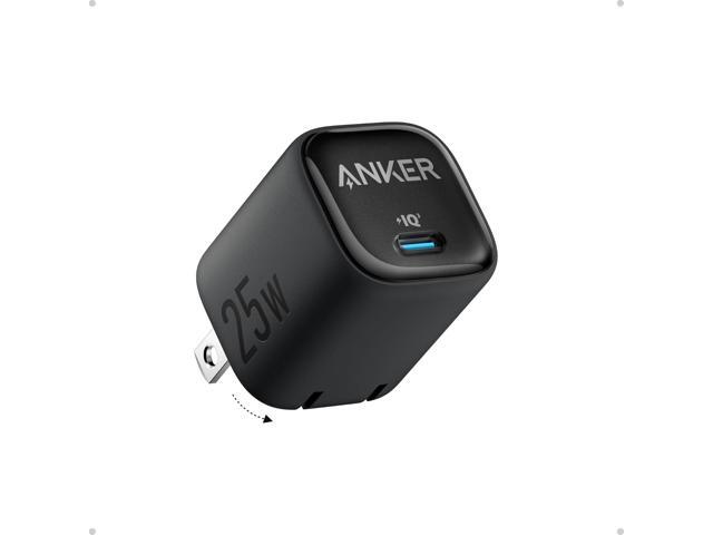 Anker 25W USB C Charger Block, Compact and Foldable, Supports PPS Fast Charging for Galaxy S24/Z Fold/Z Flip/Tab, iPhone, iPad (Black)