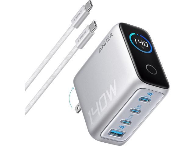 Anker Laptop Charger, 140W MAX USB C Charger, 4-Port Multi-Device Fast Charging, Advanced GaN Power Adapter, Intuitive Touch Controls, for MacBook,...