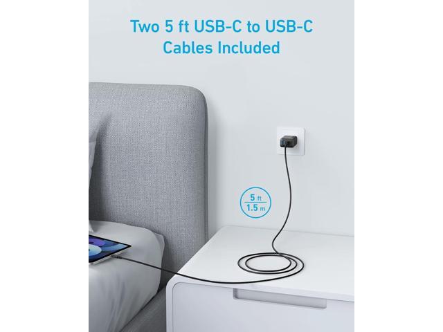 Anker iPhone 16 Charger, 2-Pack 20W Fast USB C Charger Block, for iPhone 16/16 Pro Max/15 Series/iPad Pro and More (Black, 2 Pack & 2 Cable)