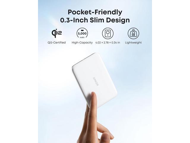 Anker Nano Power Bank, Ultra-Slim 5,000mAh Magnetic Battery Pack, Qi2 Certified 15W Max Ultra-Fast MagSafe-Compatible Portable Charger, Ergonomic...