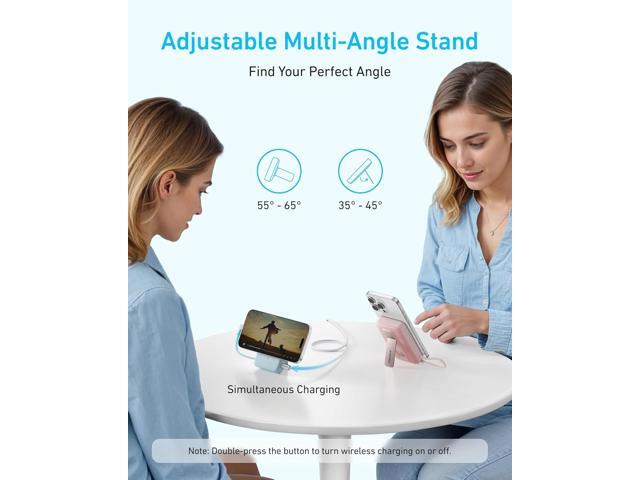 Anker Zolo Magnetic Power Bank, 10,000mAh Wireless Portable Charger with 30W Max Fast Charging, Battery Pack with Built-in USB-C Cable and...