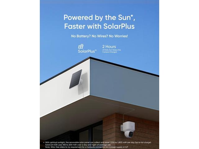 eufy Security SoloCam E30, 2 Pack, Security Cameras Wireless Outdoor, Solar Camera Outdoor Wireless, 360° Pan, AI Tracking, 2K Clarity, No Monthly...