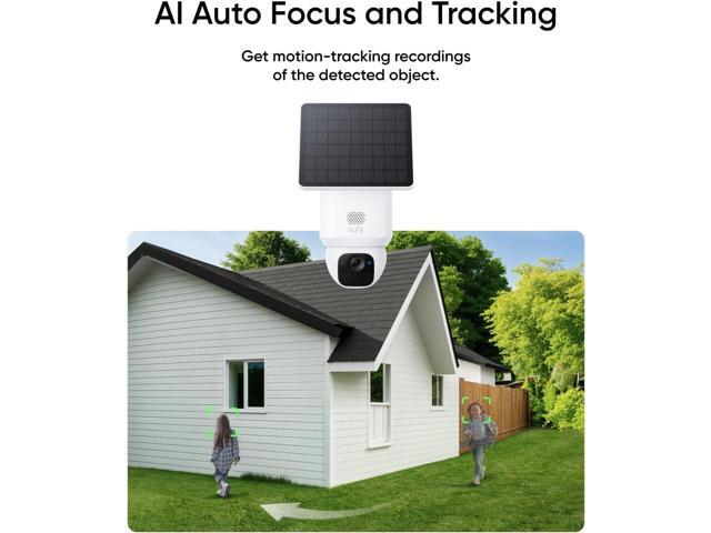 eufy Security SoloCam E30, 2 Pack, Security Cameras Wireless Outdoor, Solar Camera Outdoor Wireless, 360° Pan, AI Tracking, 2K Clarity, No Monthly...