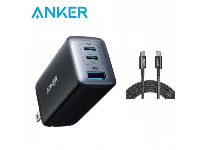Anker USB C Charger, 735 Charger (Nano II 65W), PPS 3-Port Fast Compact Foldable Wall Charger for MacBook Pro/Air, iPad Pro, Galaxy S20/S10, Dell...
