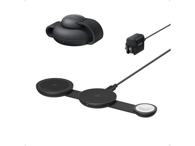 Anker MagSafe Compatible MagGo UFO 3-in-1 Charger, iPhone 17 Wireless Charging Station, 15W Qi2 Certified, Foldable Travel Charging Pad, for iPhone...