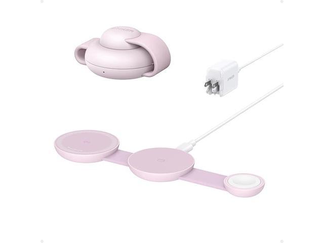 Anker MagSafe Compatible MagGo UFO 3-in-1 Charger, iPhone 17 Wireless Charging Station, 15W Qi2 Certified, Foldable Travel Charging Pad, for iPhone...