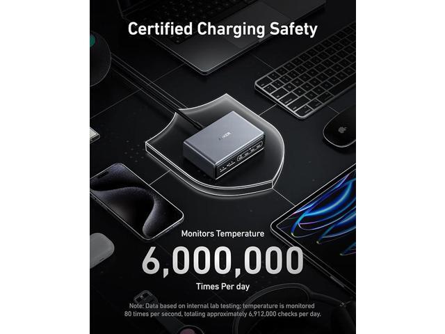 Anker - Prime Desktop Charger (200W, 6 Ports, GaN) - Silver - image 6