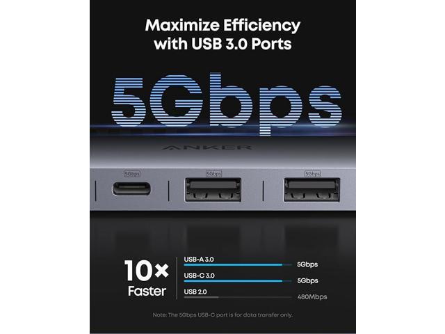 Anker USB C Hub, 7-in-1 Multi-Port USB Adapter for Laptop/Mac, 4K@60Hz USB C to HDMI Splitter, 85W Max Power Delivery, 3xUSBA & C 3.0 Data Ports,...
