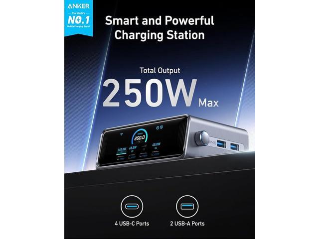 Anker - Prime Charger (250W, 6 Ports, GaNPrime) - Silver - image 3