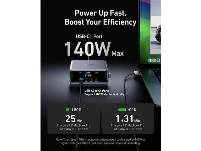 Anker - Prime Charger (250W, 6 Ports, GaNPrime) - Silver - image 4