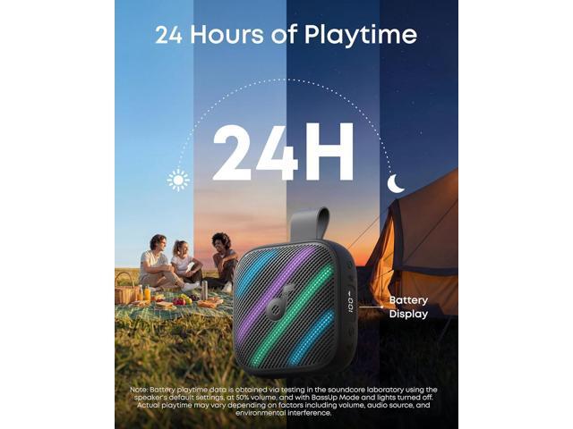 Soundcore Boom Go 3i Portable Bluetooth Speaker by Anker, 15W Punchy Sound, 24H Playtime, IP68, BassUp 2.0, Emergency Charging, Bluetooth 6.0,...
