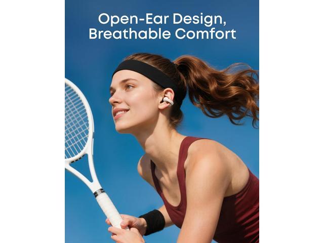 Soundcore C50i by Anker Open Ear Earbuds, Clip-On Headphones Over Ear for Running Workout, 12mm Drivers Powerful Bass, IP55 Waterproof, Bluetooth...