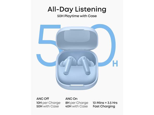 Soundcore P31i by Anker, Real-Time Adaptive Noise Cancelling, Hi-Res Sound, Translation Earbuds, 50H Playtime, Wireless Earbuds, Bluetooth...