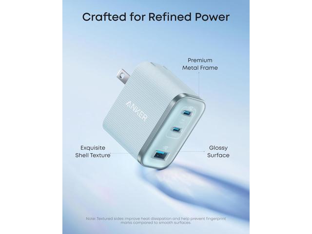 Anker Nano Charger, Ultra-Fast 70W Output 3-Port USB C Charger Block, Fast Charging, Compact and Stylish, for iPhone 17/16 Series, MacBook, iPad,...