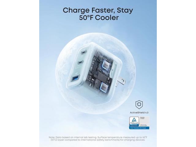 Anker Nano Charger, Ultra-Fast 70W Output 3-Port USB C Charger Block, Fast Charging, Compact and Stylish, for iPhone 17/16 Series, MacBook, iPad,...
