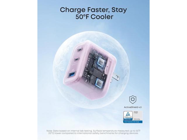 Anker Nano Charger, Ultra-Fast 70W Output 3-Port USB C Charger Block, Fast Charging, Compact and Stylish, for iPhone 17/16 Series, MacBook, iPad,...