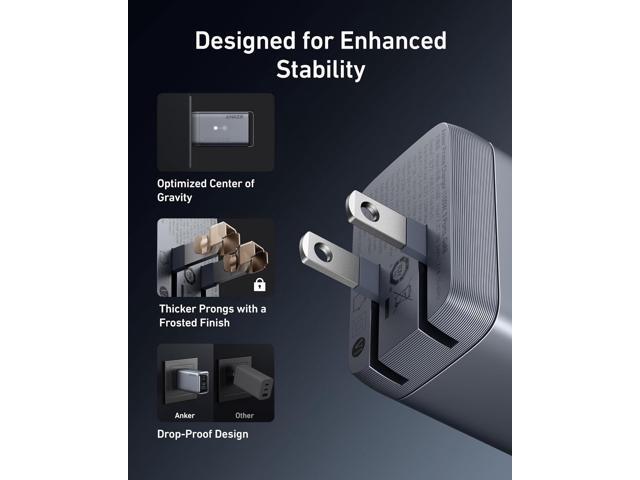Anker Prime Charger, 100W 3-Port GaN USB C Charger Block, 100W 3-Port GaN USB C Charger Block, Foldable and Compact for MacBook, iPad, iPhone 17...