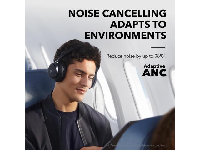 Soundcore by Anker, Space One, Active Noise Cancelling Headphones, 2X Stronger Voice Reduction, 40H ANC Playtime, App Control+Anker USB C Charger...