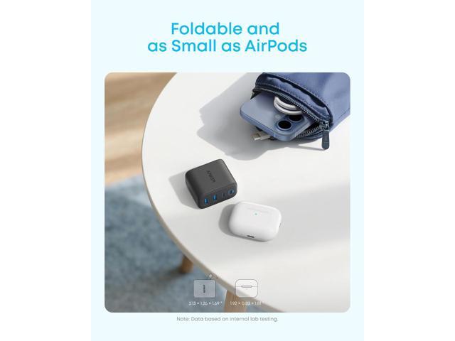 Anker Zolo USB C Charger Block, 2-Pack 4-Port Wall Adapter with 50W Max Output, 2 USB-C and 2 USB-A, Compact and Stable Design, USB C Charger...