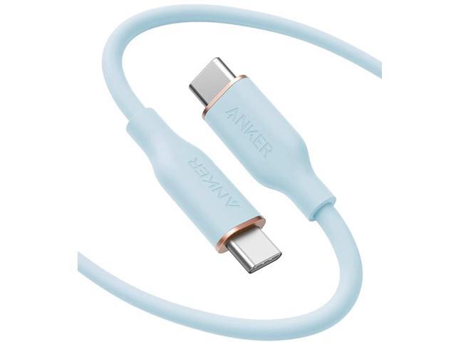 Anker USB C Cable, Type C Fast Charging Flow Cord for iPhone 1716/15 Series, MacBook Pro 2020, and More (USB 2.0,240W, 1 Pack, Blue, 6FT)