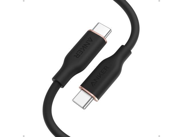 Anker USB C Cable, Type C Fast Charging Flow Cord for iPhone 1716/15 Series, MacBook Pro 2020, and More (USB 2.0,240W, 1 Pack, Black, 3FT)