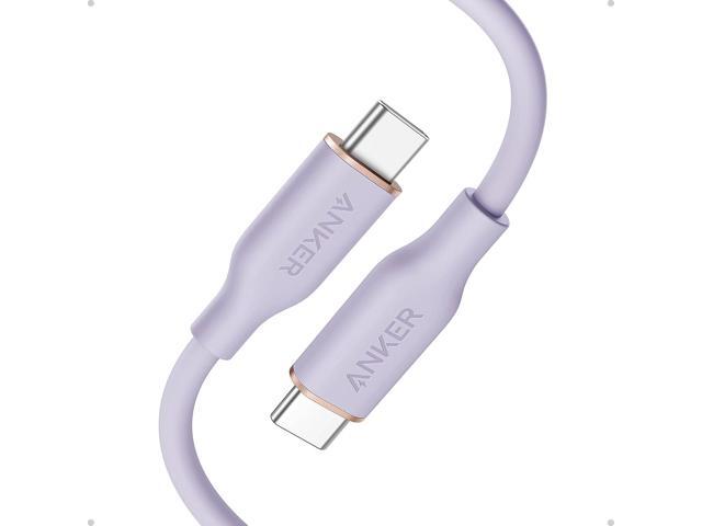 Anker USB C Cable, Type C Fast Charging Flow Cord for iPhone 1716/15 Series, MacBook Pro 2020, and More (USB 2.0,240W, 1 Pack, Purple, 3FT)
