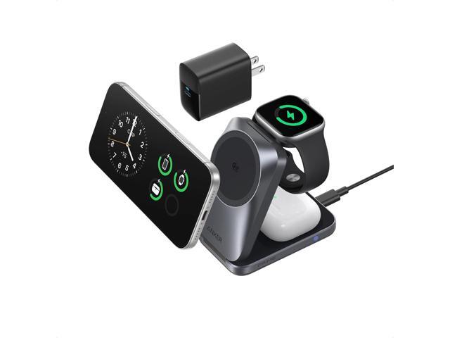 Anker Prime 3-in-1 Charging Station, AirCool Wireless Charger, Qi2 25W Certified Palm-Sized Foldable MagSafe Charger Compatible with iPhone 17,...