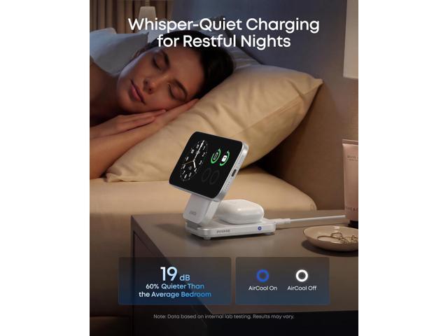 Anker Prime 3-in-1 Charging Station, AirCool Wireless Charger, Qi2 25W Certified Palm-Sized Foldable MagSafe Charger Compatible with iPhone 17,...