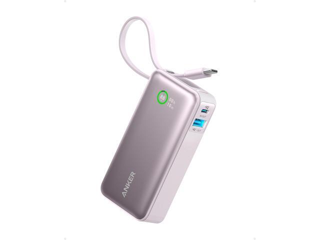 Anker Nano Power Bank, 10,000mAh Portable Charger with Built-in USB-C Cable, 30W Recharging, 30W Max Output with USB-C & A, for iPhone 17/16/15...