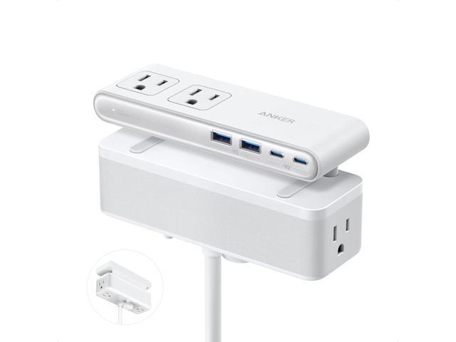 Anker Nano Power Strip, Desk Clamp with 1500J Surge Protector, 5ft Extension Cord, 70W Max Gaming Desk Accessories, 6 AC, 2 USB A, 2 USB C, Home...