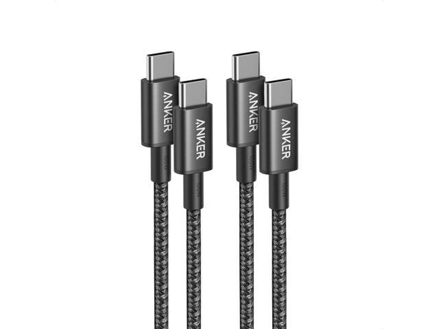 Anker USB C to USB C Cable, 2-Pack 3.3 FT (1 m) Type C 100W Fast Charging Cable for iPhone 17 Series, MacBook Pro 2020, Pixel, and More (Black, Not...