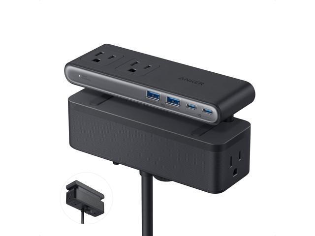 Anker Nano Power Strip, Desk Clamp with 1500J Surge Protector, 5ft Extension Cord, 70W Max Gaming Desk Accessories, 6 AC, 2 USB A, 2 USB C, Home...