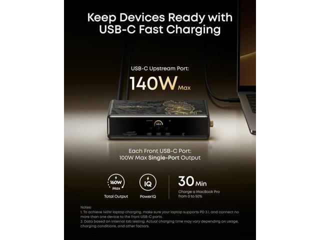Anker Prime Docking Station (DL7400) Black Myth: Wukong Limited Edition, 14-Port Triple Display, 140W Max, Triple 4K 60Hz, for macOS and Windows...