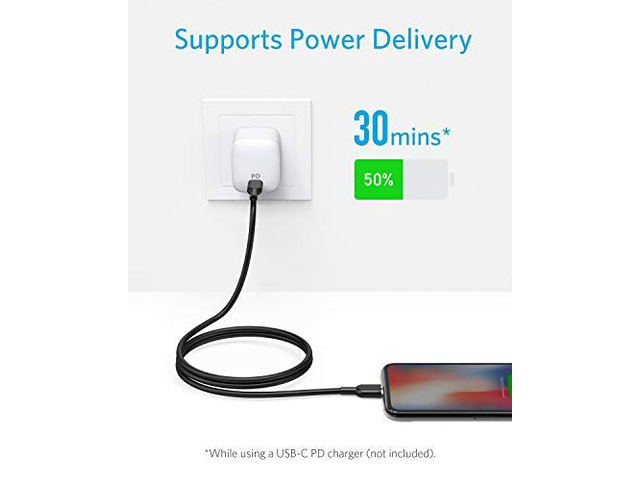 Anker USB C to Lightning Cable [6ft Apple MFi Certified] Powerline II for iPhone 12/ 12 Mini/ 12 Pro/ 12 Pro Max/ 11/11 Pro / 11 Pro Max/X/XS/XR/XS...