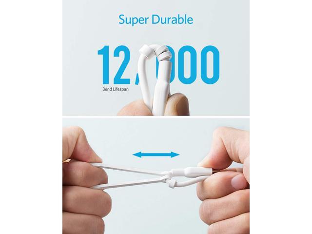 Anker Powerline II 3-in-1 Cable, Lightning/Type C/Micro USB Cable for iPhone, iPad, Huawei, HTC, LG, Samsung Galaxy, Sony Xperia, Android...