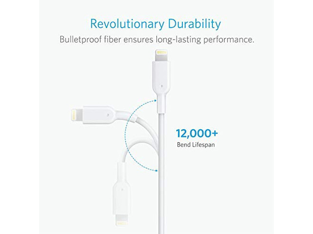 Anker Powerline II Lightning Cable (6ft), Probably The World's Most Durable Cable, MFi Certified for iPhone 11/11 Pro/ 11 Pro Max/ Xs/XS Max/XR/X /...
