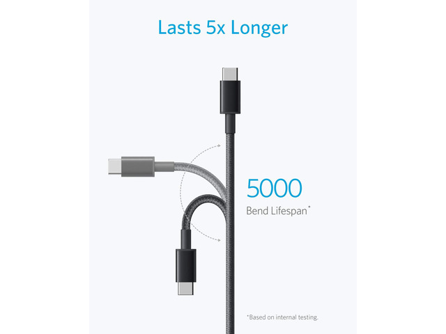 Anker Cable [2 Pack 6ft], USB A to USB C Cable for iPhone 17 Series,Samsung Galaxy S10 S10+, LG V30, Beats Fit Pro and More (Black).