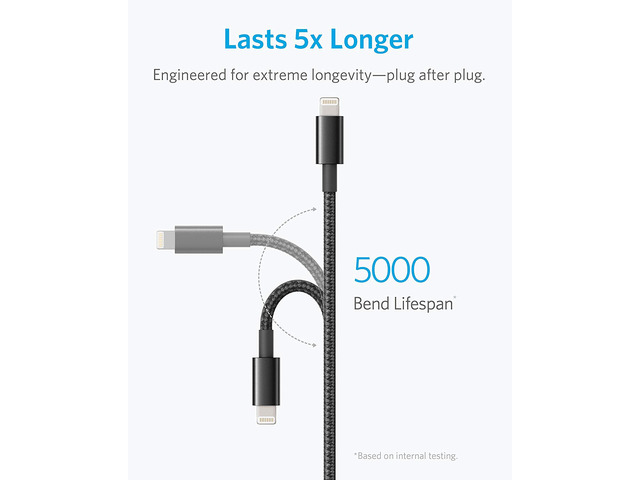 Anker 6ft Premium Nylon Lightning Cable [2-Pack], Apple MFi Certified for iPhone Chargers, iPhone 11/11 Pro/11 Pro Max/Xs/XS Max/XR/X / 8/8 Plus /...