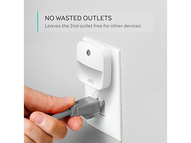 Eufy Lumi Plug-In Night Light, Warm White LED Nightlight, Dusk-To-Dawn Sensor, Bedroom, Bathroom, Kitchen, Hallway, Stairs, Energy Efficient,...