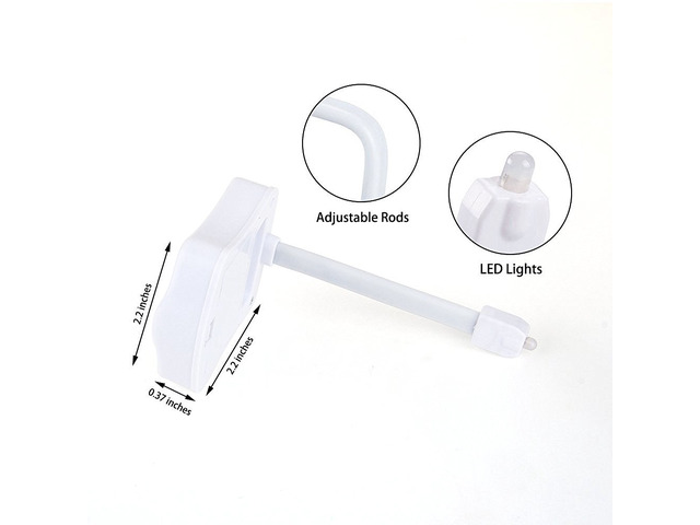 LUOMs 2 Pcs Toilet LED Night Light, TL01 Human Bodies Induced Sensor Auto Motion Activated, 8 Colors Changing Night Light Toilet Bowl Light
