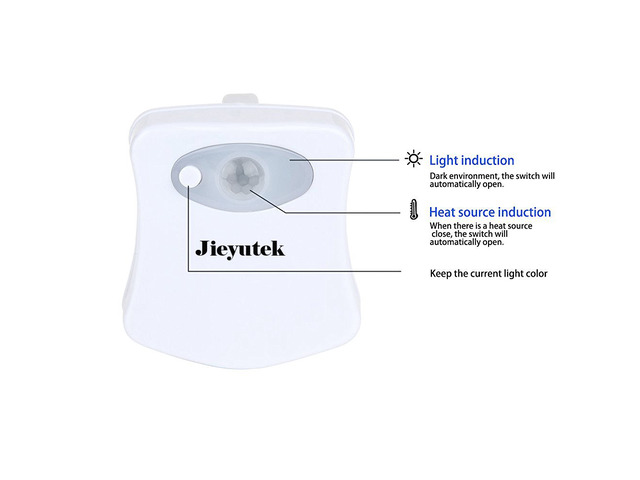 LUOMs 2 Pcs Toilet LED Night Light, TL01 Human Bodies Induced Sensor Auto Motion Activated, 8 Colors Changing Night Light Toilet Bowl Light
