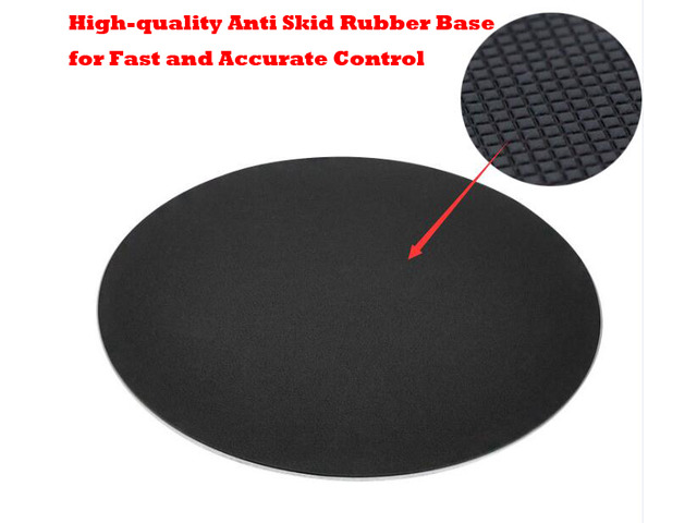 LUOM High-grade 8.66'Round Aluminum Metal Anti Slip Gaming Mouse Pad with Anti-Skid Rubber Base with Fast and Accurate Control for PC Computer Laptop