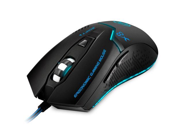 LUOM X8 Gaming Mice, Classical Optical USB Wired Gaming Mouse LED Backlit Vibration 6D for Laptop Desktop PC Computer