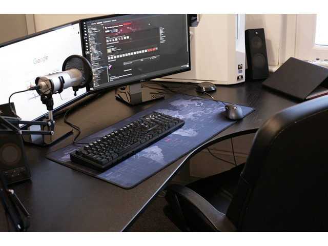 LUOM Extended XL Gaming Mouse Pad - 27.5'x11.8'x0.08' Dimension - Portable with Extended XL Size - Non-slip Rubber Base - Special Treated Textured...
