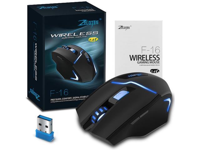ZELOTES F-16 Wireless Mouse,2400 DPI USB gaming mouse wireless mouse gamer mice Adjustable Backlight gaming Mouse For Laptop Desktop PC