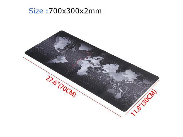 LUOM World Map Large Extended Gaming Mouse Pad Mat with Stitched Edges, Waterproof, Thick 2mm, Wide & Long Mousepad 27.5"x11.8"x0.08'