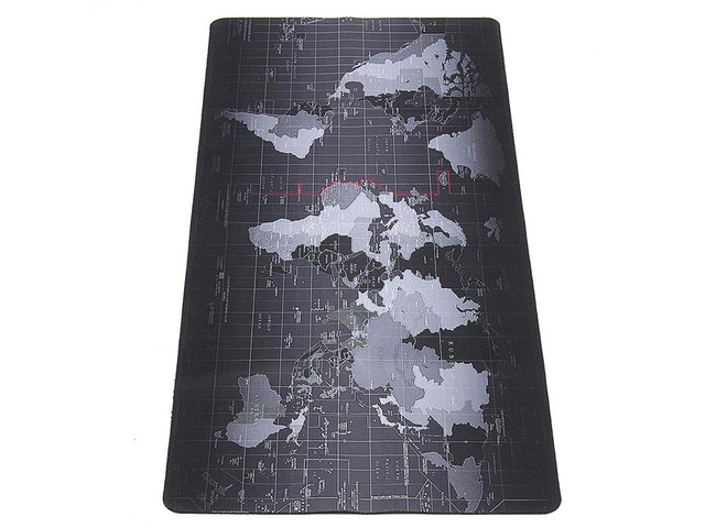 LUOM World Map Large Extended Gaming Mouse Pad Mat with Stitched Edges, Waterproof, Thick 2mm, Wide & Long Mousepad 31.5x11.8x0.08'