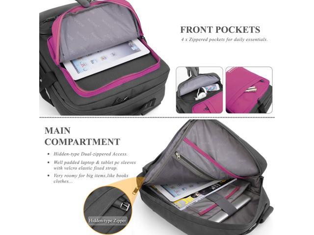 LUOM Convertible Laptop Bag Backpack, Multi-functional Water Resistant Messenger Bag Briefcase Business Travel College Laptop Shoulder Bag for Men...