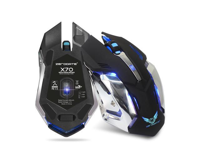 ZERODATE X70 Dual-Mode Gaming Mouse 2400DPI Wireless Mouse Slient Button Computer Mouse Mice Cable Mouse